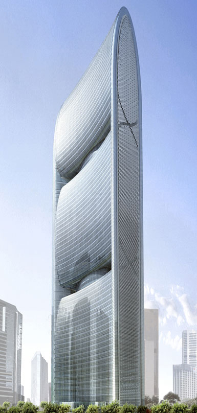 SOM设计的广州珠江大厦封顶3