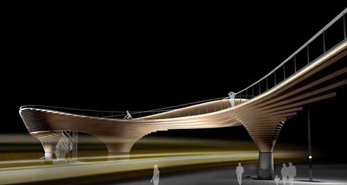 维也纳市中心将建380米长的步行桥1