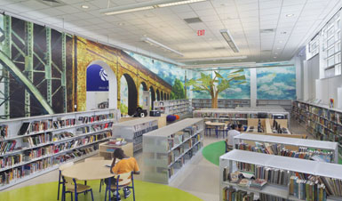 LiRo设计纽约布朗克斯高桥图书馆儿童阅览室3