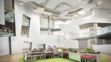 Egret West设计伦敦西南的克拉彭图书馆综合设施 2