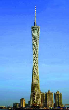 广州新电视塔身高降10米 确保城市上空飞行安全1