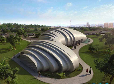 马来西亚吉隆坡以西建造水滴状展馆1
