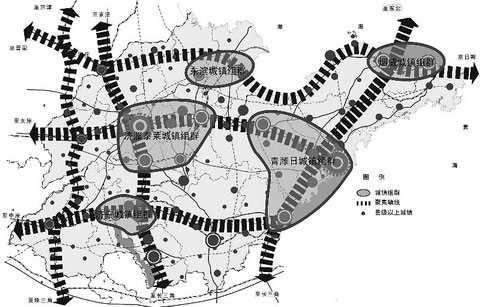山东省城镇体系建设“十二五”规划城镇体系空间结构规划图