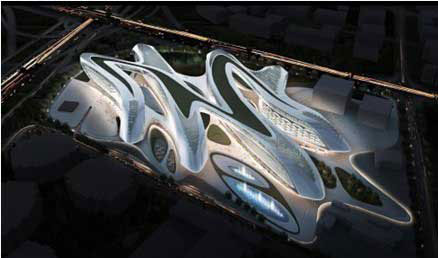 扎哈.哈迪德的上海临空地块设计方案