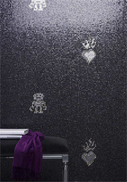 BISAZZA新品“水晶系列”Hearts&Robots Black1